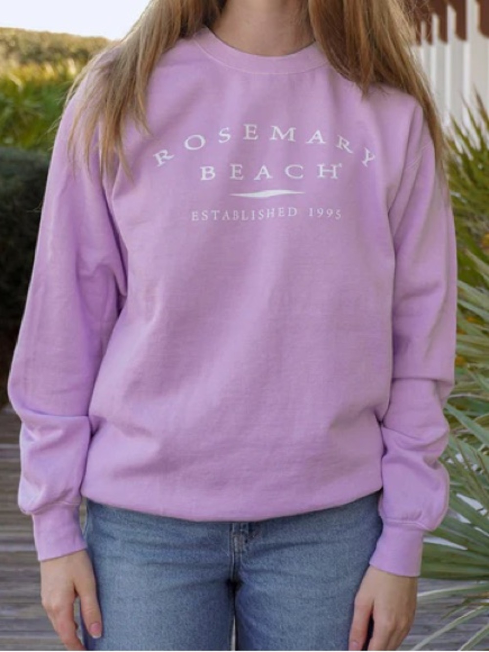 Comfort Colors Lavender 'Rosemary Beach' Crewneck Sweatshirt